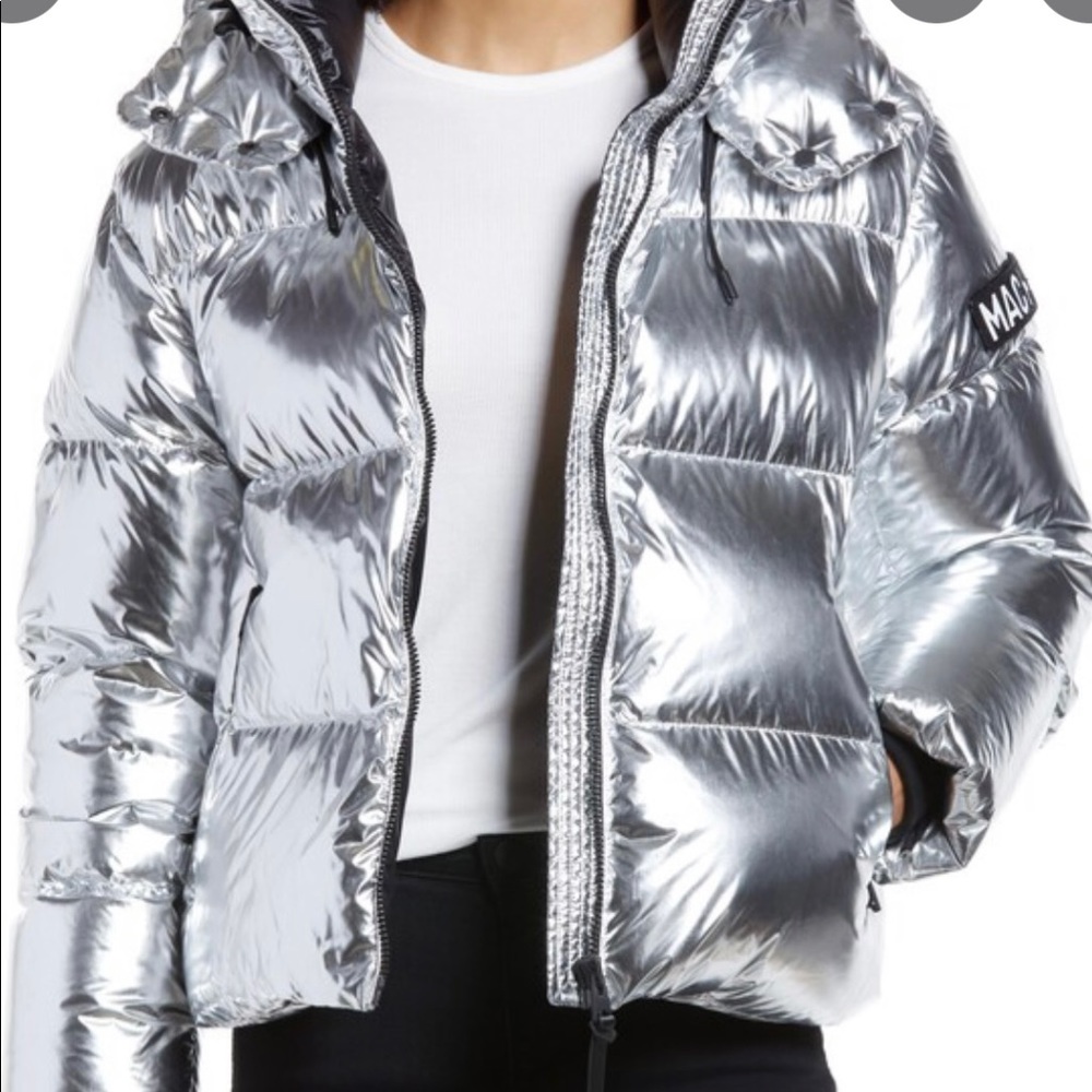 SMKR TEC Sliver and Black Puffer Jacket Sz L